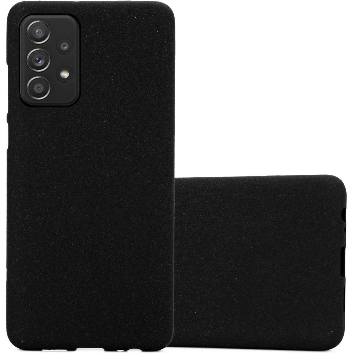 Cadorabo TPU Frosted Hülle (Samsung Galaxy A52 5G, Samsung Galaxy A52s 5G, Samsung Galaxy A52), Smartphone Hülle, Schwar...