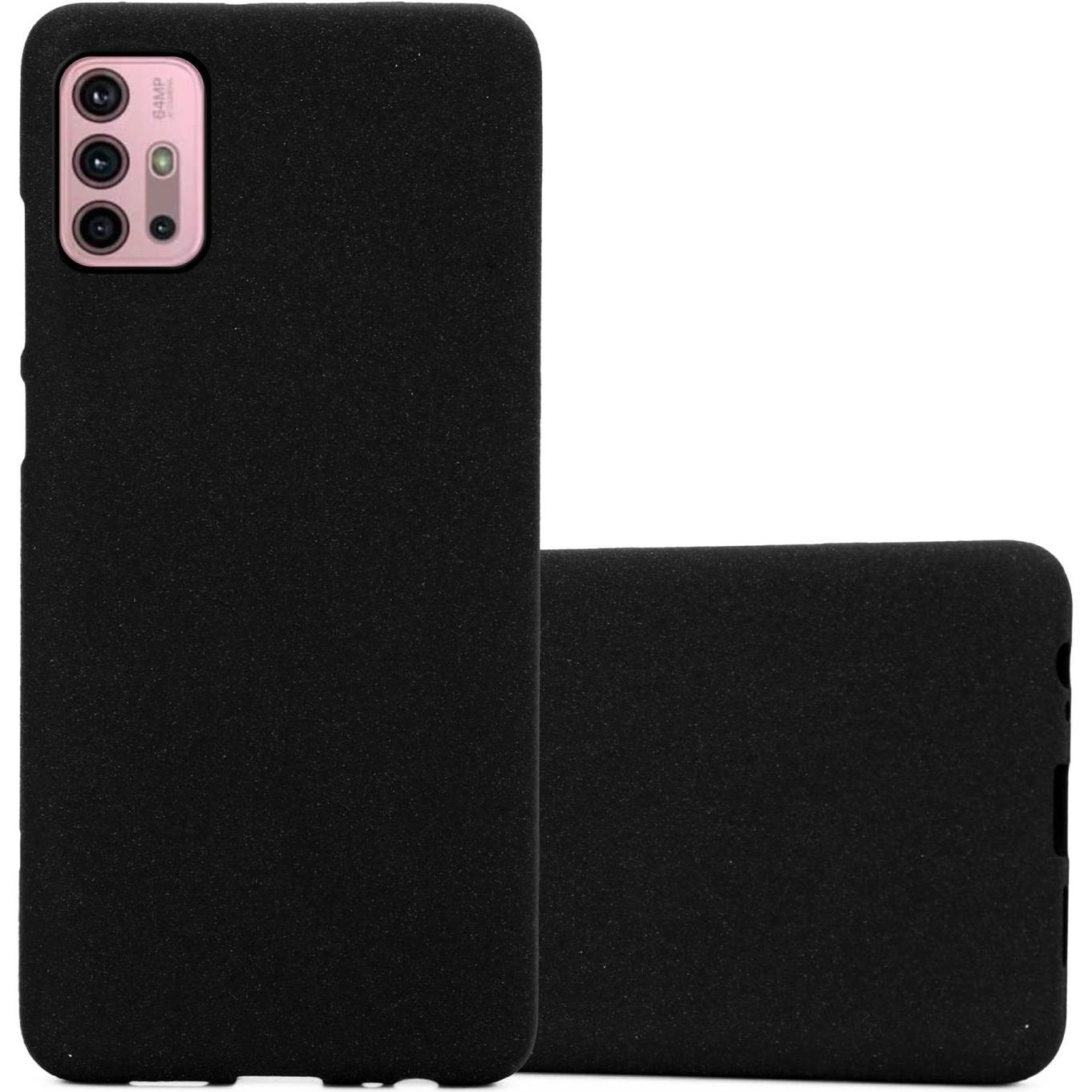 Cadorabo TPU Frosted Hülle (Motorola Moto G10, Motorola Moto G30), Smartphone Hülle, Schwarz