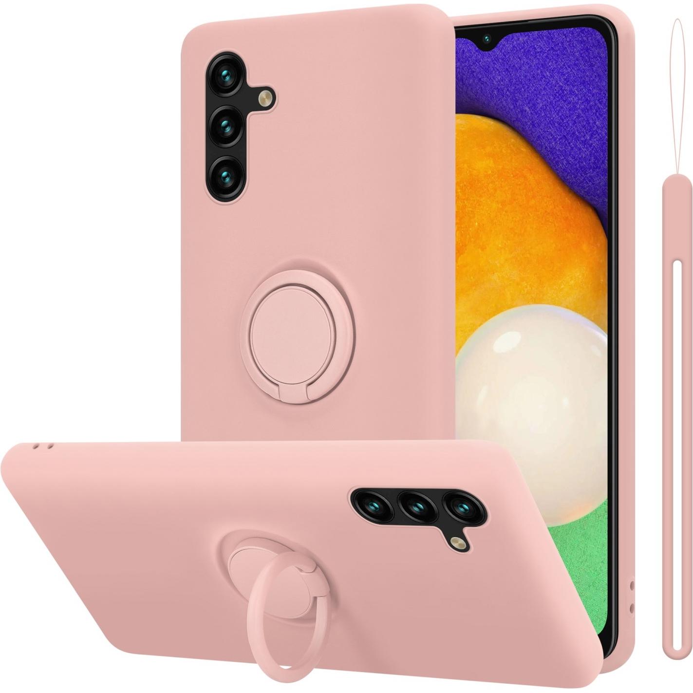 Cadorabo TPU Liquid Ring Silicone Case Hülle (Samsung Galaxy A13 5G), Smartphone Hülle, Rosa