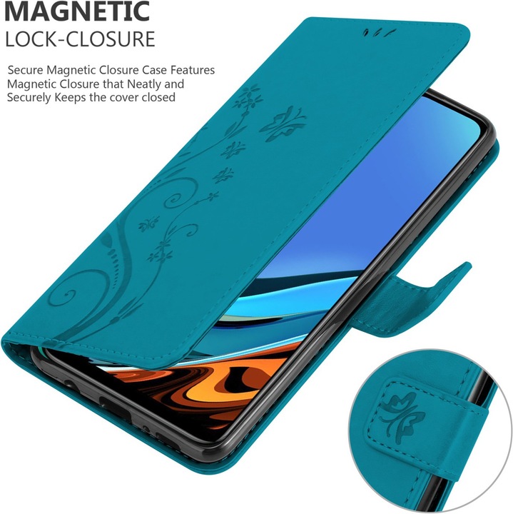 Actual product image Cadorabo Flower Book cover (Xiaomi Redmi 9T, Xiaomi Poco M3)