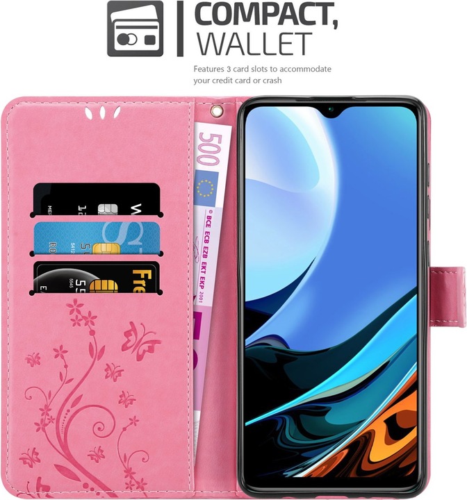 Actual product image Cadorabo Flower Book cover (Xiaomi Redmi 9T, Xiaomi Poco M3)