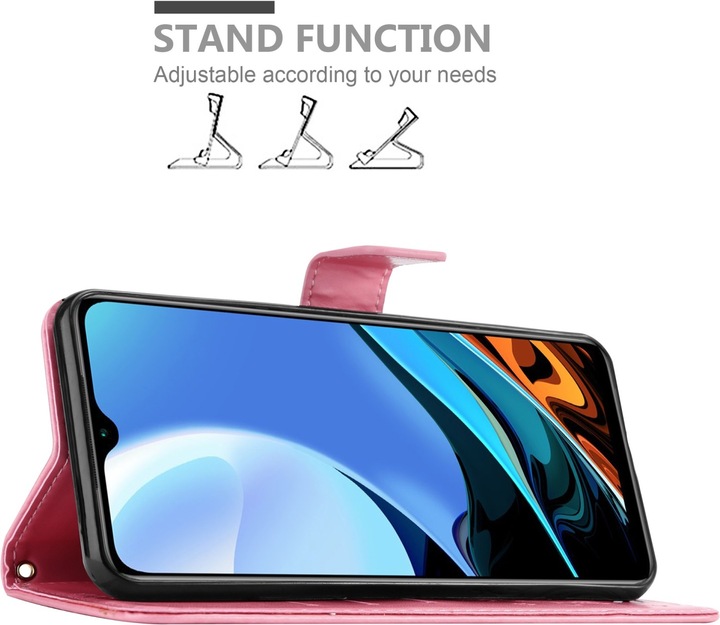 Actual product image Cadorabo Flower Book cover (Xiaomi Redmi 9T, Xiaomi Poco M3)