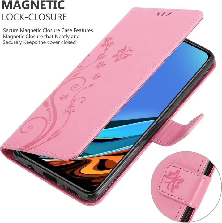 Immagine prodotto Cadorabo Copertina del libro a fiori (Xiaomi Poco M3, Xiaomi Redmi 9T)