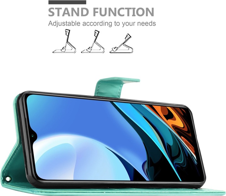 Actual product image Cadorabo Flower Book cover (Xiaomi Redmi 9T, Xiaomi Poco M3)
