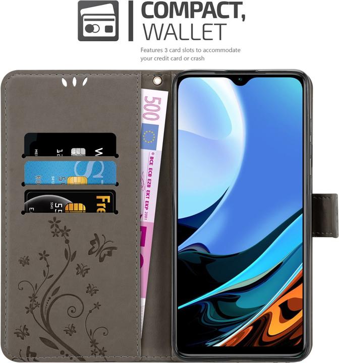 Immagine prodotto Cadorabo Copertina del libro a fiori (Xiaomi Poco M3, Xiaomi Redmi 9T)