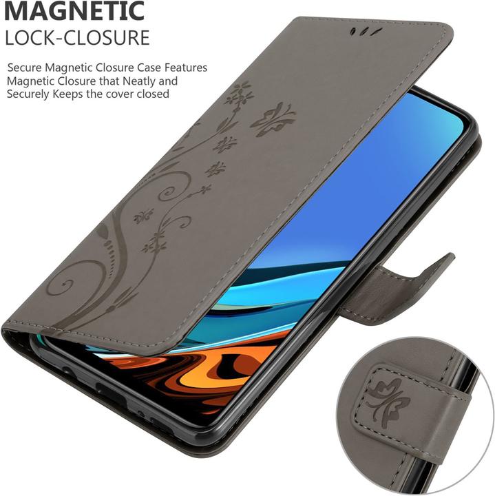 Immagine prodotto Cadorabo Copertina del libro a fiori (Xiaomi Poco M3, Xiaomi Redmi 9T)