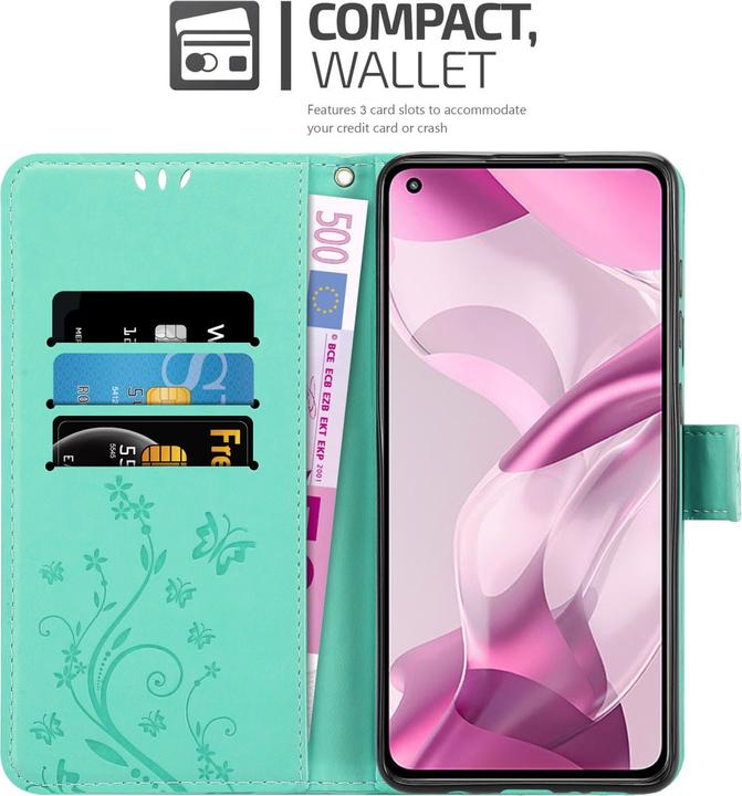 Image du produit Cadorabo Pochette Flower Book (Xiaomi Mi 11 Lite, Xiaomi Mi 11 Lite 5G)
