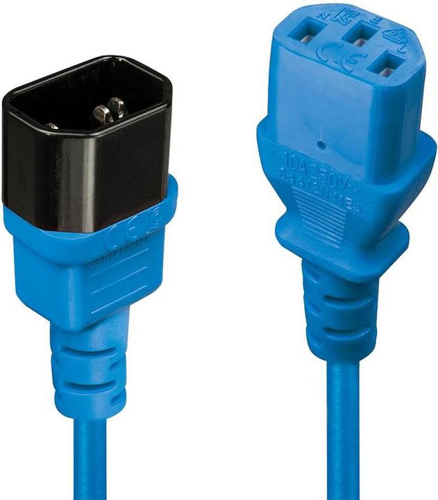 Produktbild Lindy 2m IEC Verlaengerung, blau (2 m, C13)