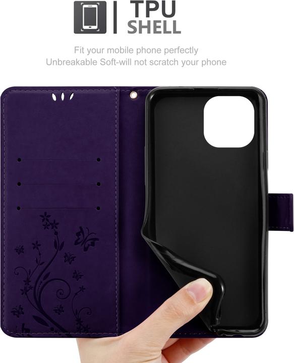 Produktbild Cadorabo Flower Book Hülle (Xiaomi Mi 11 Lite, Xiaomi Mi 11 Lite 5G)