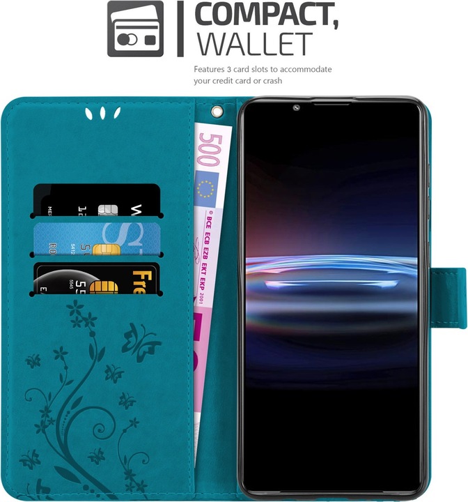 Actual product image Cadorabo Flower Book cover (Sony Xperia Pro-I)