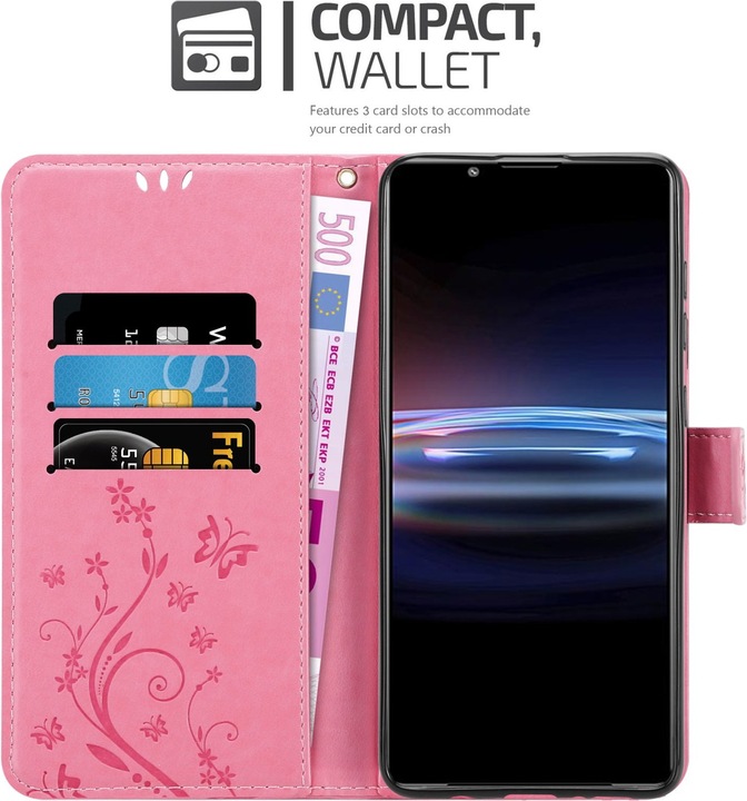 Actual product image Cadorabo Flower Book cover (Sony Xperia Pro-I)