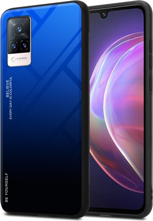 Actual product image Cadorabo TPU 2 colors glass envelope (Vivo V21)