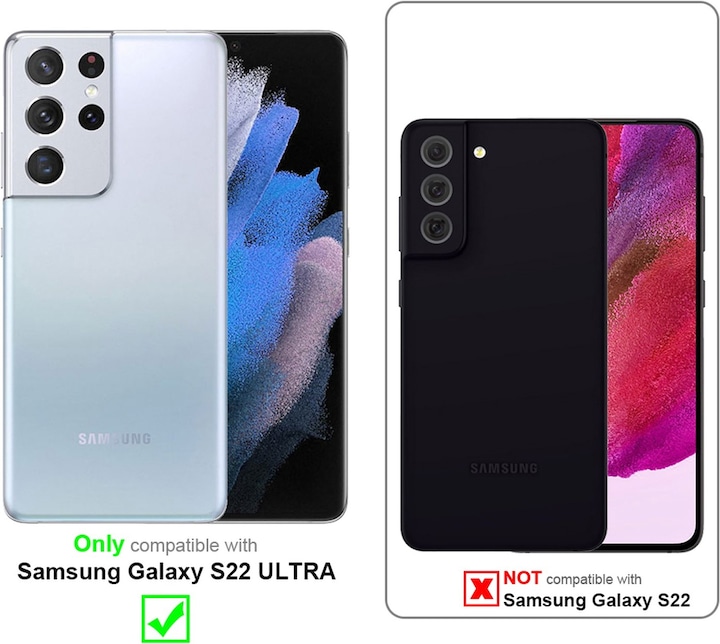 Productafbeelding Cadorabo TPU 2 Kleuren Glazen Hoesje (Samsung Galaxy S22 Ultra)