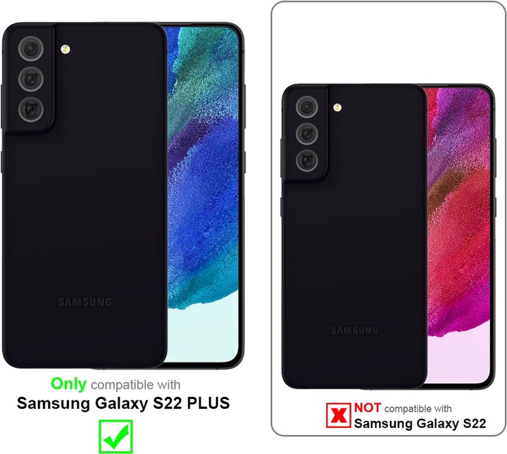 Productafbeelding Cadorabo TPU 2 Kleuren Glazen Hoesje (Samsung Galaxy S22+)