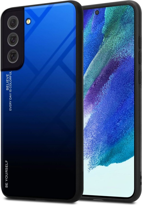 Productafbeelding Cadorabo TPU 2 Kleuren Glazen Hoesje (Samsung Galaxy S22+)