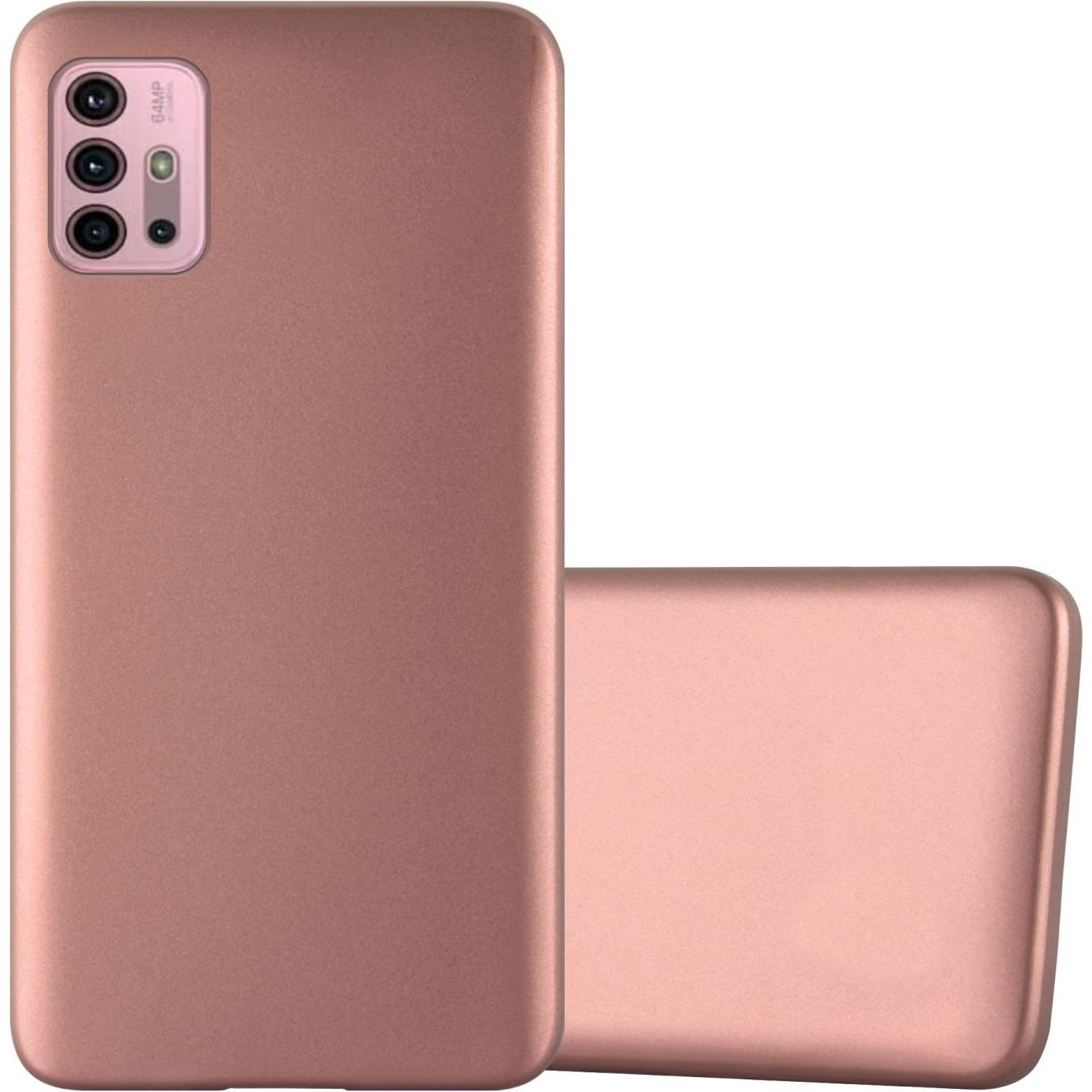 Cadorabo TPU Matt Metallic Hülle (Motorola Moto G30, Motorola Moto G10), Smartphone Hülle, Rosa