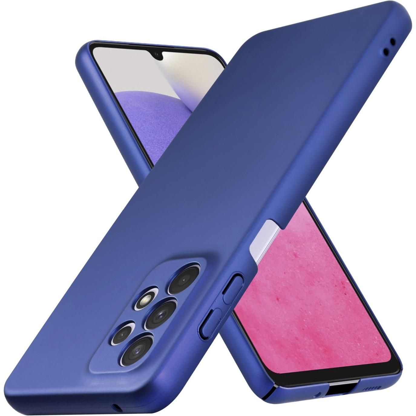 Cadorabo HC Matt Metall Hülle (Samsung Galaxy A33 5G), Smartphone Hülle, Blau