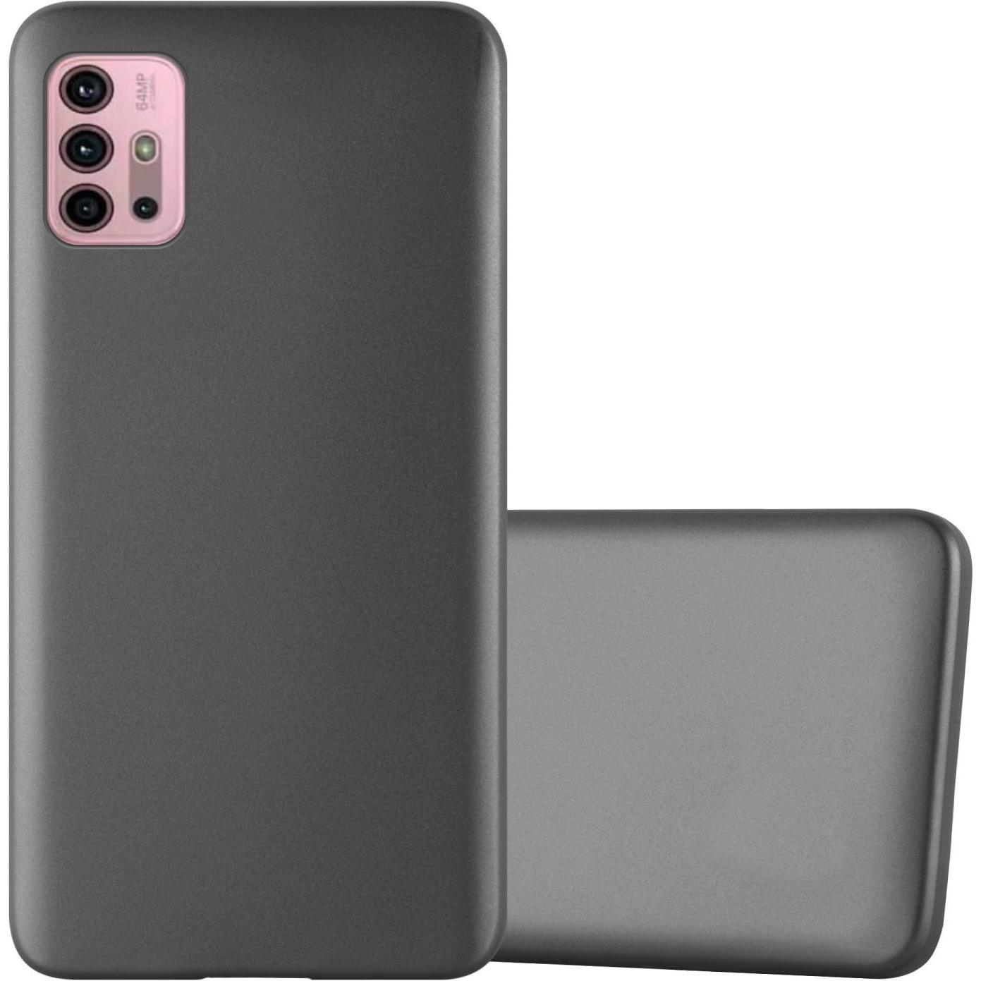 Cadorabo TPU Matt Metallic Hülle (Motorola Moto G10, Motorola Moto G30), Smartphone Hülle, Grau