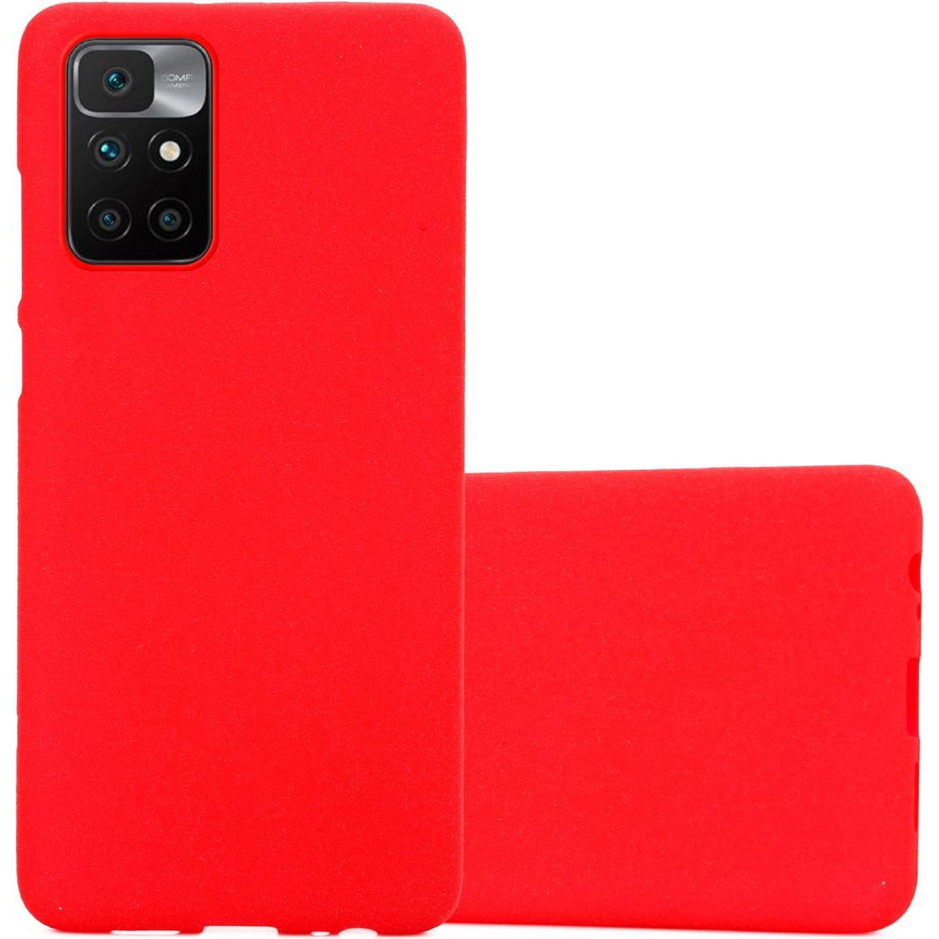 Cadorabo TPU Frosted Hülle (Xiaomi Redmi Note 11, Xiaomi Redmi 10), Smartphone Hülle, Rot