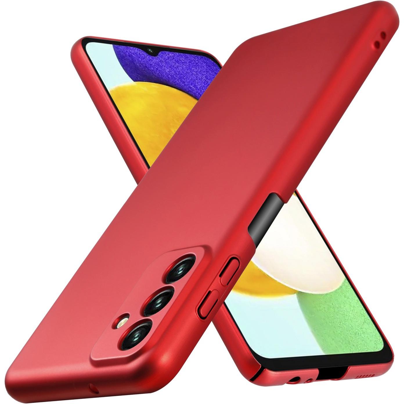Cadorabo HC Matt Metall Hülle (Samsung Galaxy A13 5G), Smartphone Hülle, Rot