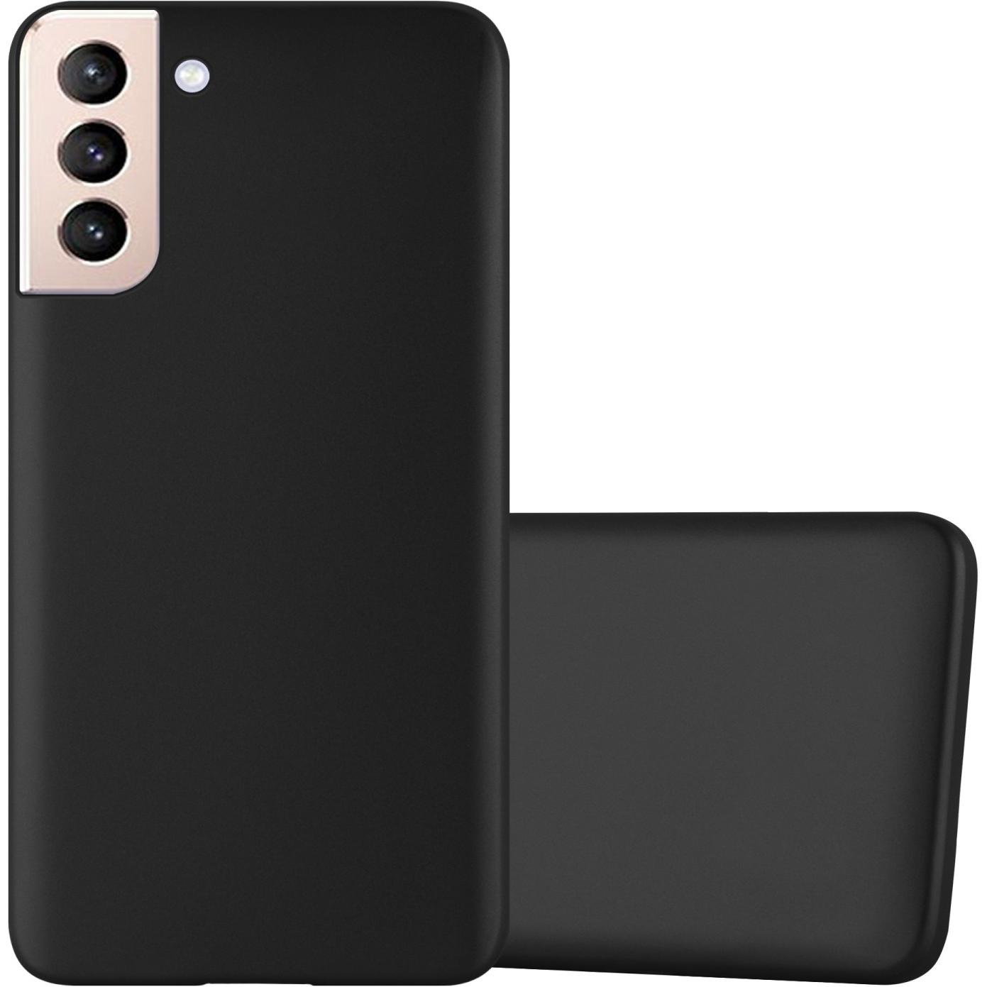 Cadorabo TPU Matt Metallic Hülle (Samsung Galaxy S22+), Smartphone Hülle, Schwarz