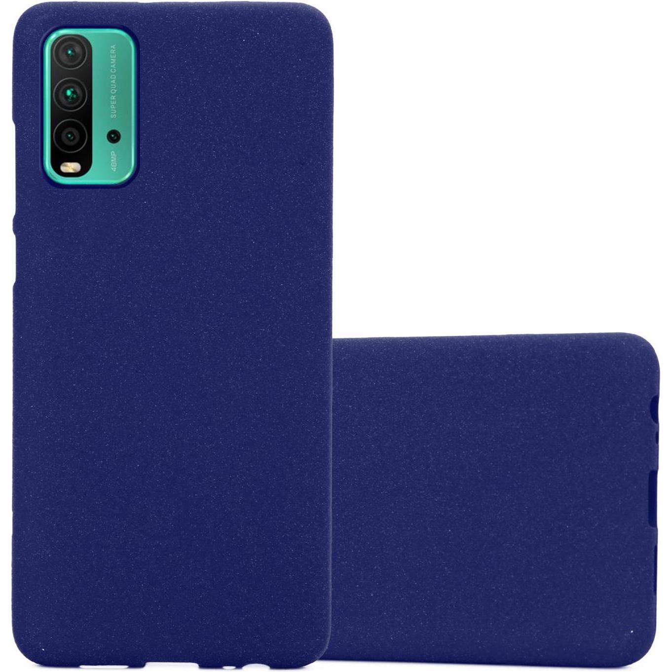 Cadorabo TPU Frosted Hülle (Xiaomi Redmi 9T, Xiaomi Poco M3), Smartphone Hülle, Blau