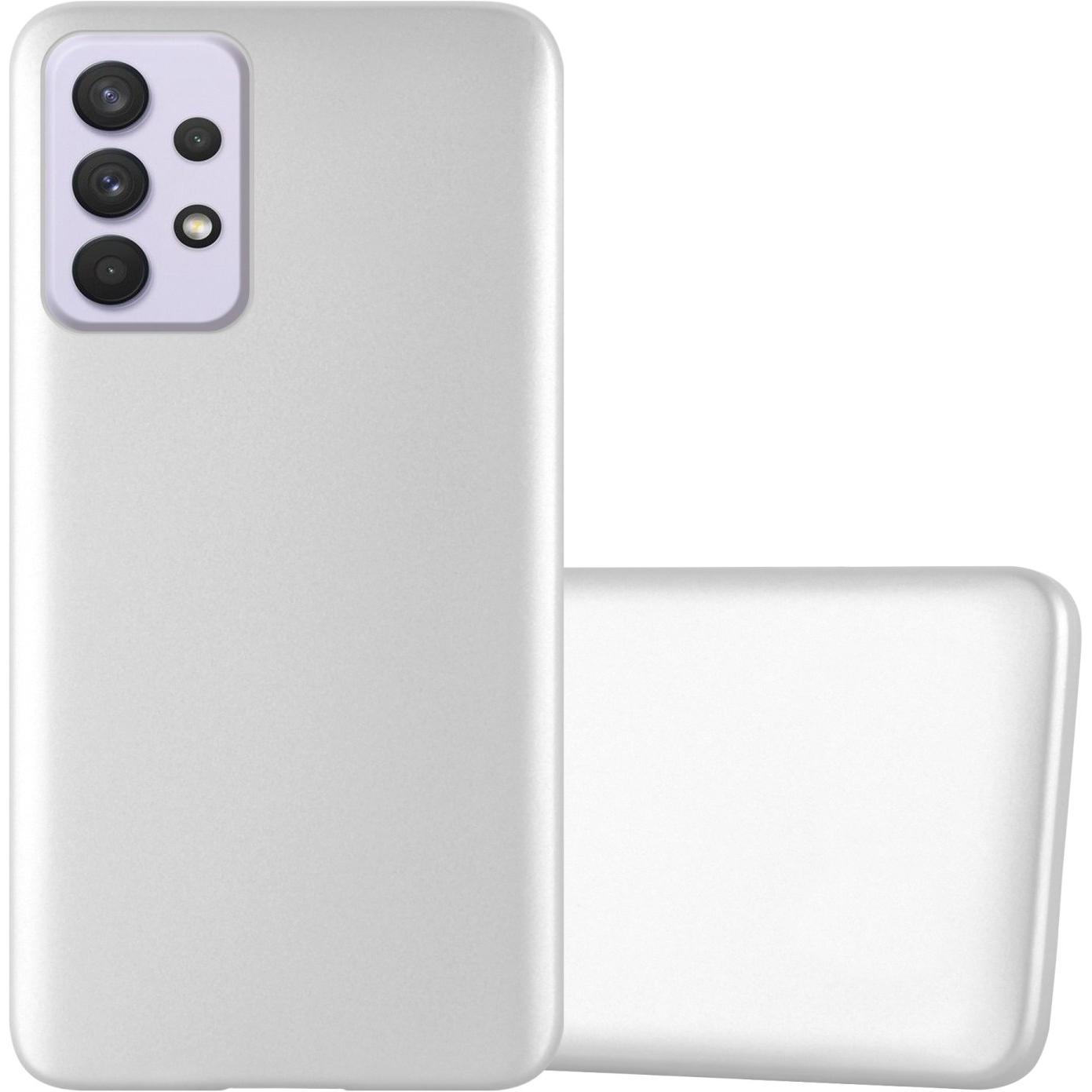 Cadorabo TPU Matt Metallic Hülle (Samsung Galaxy A33 5G), Smartphone Hülle, Silber