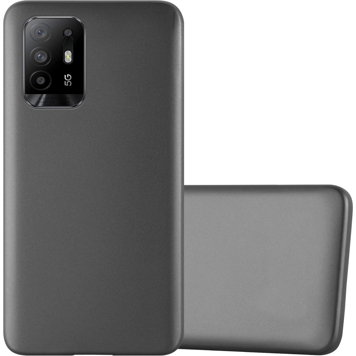 Cadorabo TPU Matt Metallic Hülle (Oppo A94 5G), Smartphone Hülle, Grau