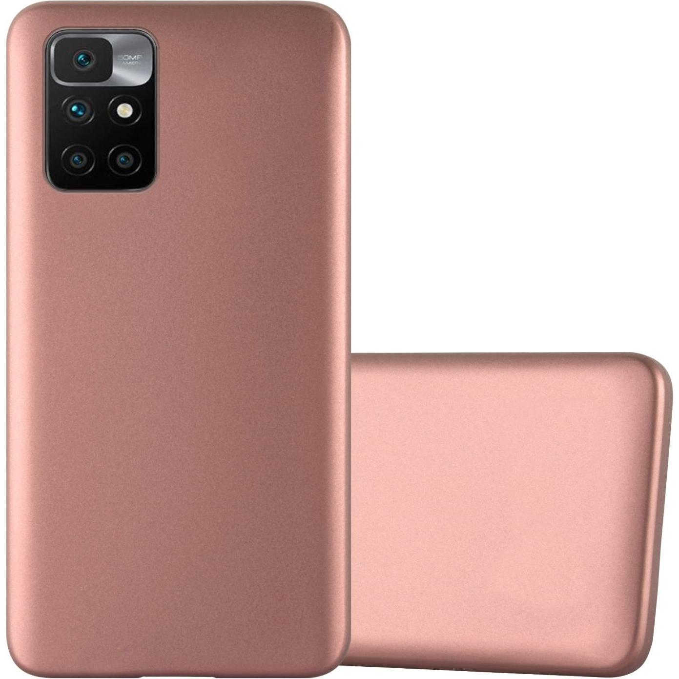 Cadorabo TPU Matt Metallic Hülle (Xiaomi Redmi 10, Xiaomi Redmi Note 11), Smartphone Hülle, Rosa