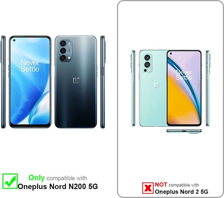 Productafbeelding Cadorabo TPU 2 Kleuren Glazen Hoesje (OnePlus Noord N200 5G)