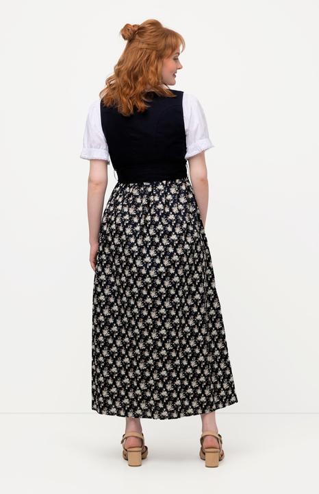 Image du produit Ulla Popken Costume traditionnel tyrolien, motif floral, encolure carrée, sans manches (48)