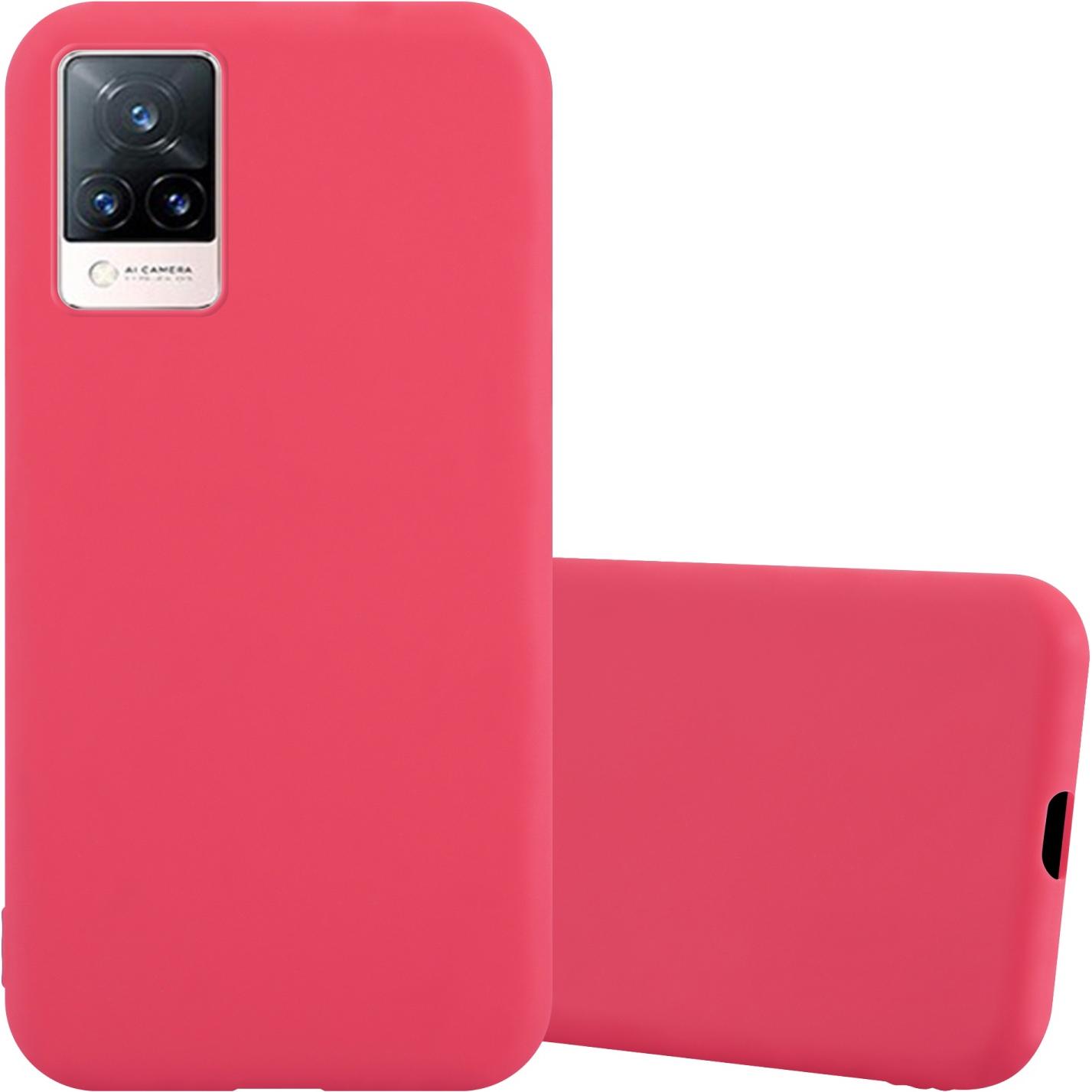 Cadorabo TPU Candy Hülle (Vivo V21), Smartphone Hülle, Rot