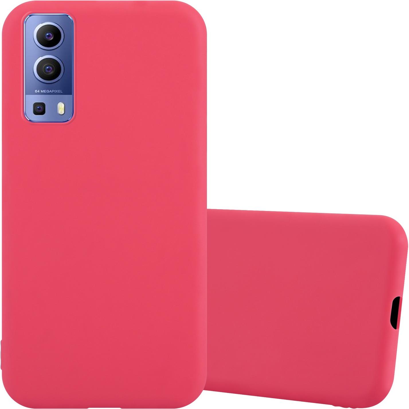 Cadorabo TPU Candy Hülle (Vivo Y52s 5G, Vivo Y72 5G), Smartphone Hülle, Rot