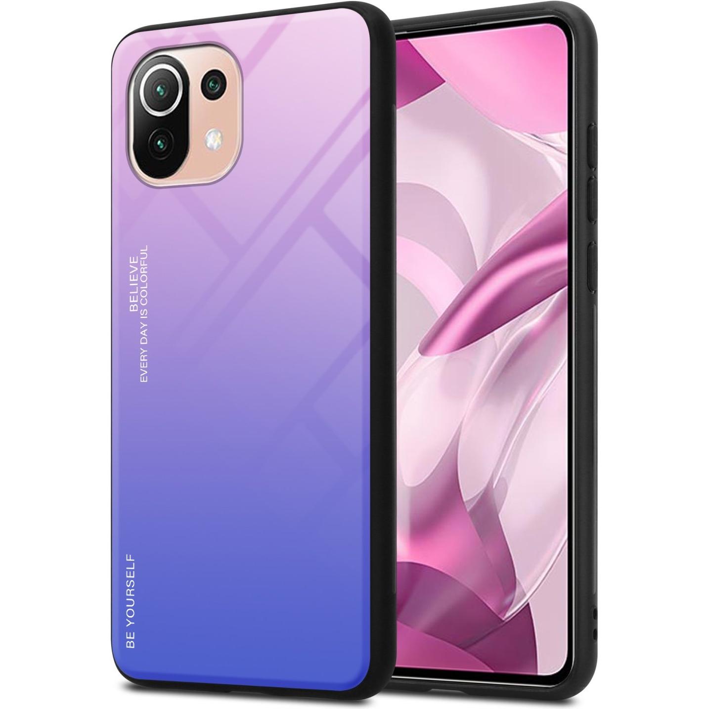 Cadorabo TPU 2 Farben Glas Hülle (Xiaomi Mi 11 Lite 5G NE, Xiaomi Mi 11 Lite, Xiaomi Mi 11 Lite 5G), Smartphone Hülle, S...