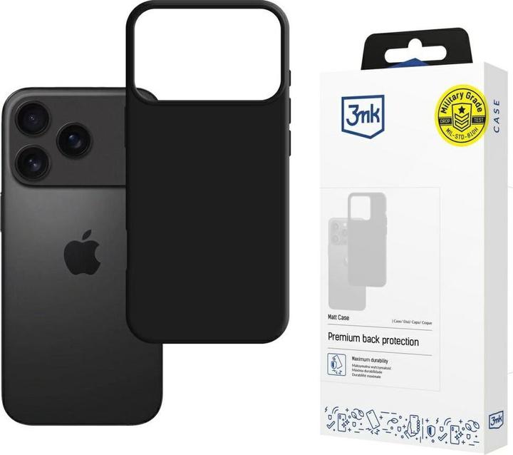 Produktbild 3MK Matt Case für Apple iPhone 17 Pro Max - Mattschwarz (Apple iPhone 17 Pro Max)