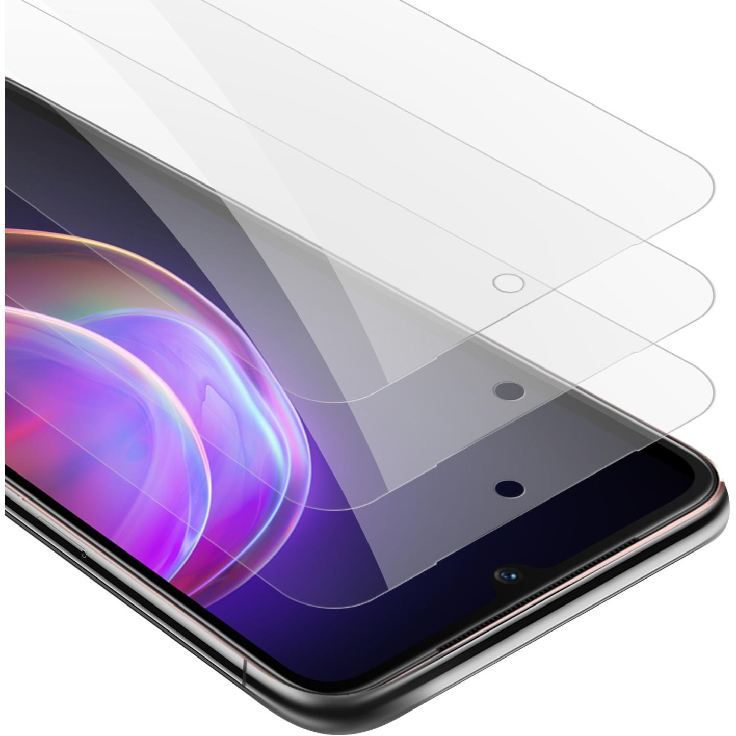 Cadorabo Displayschutzglas (3 Stück, Vivo V21), Smartphone Schutzfolie, Transparent