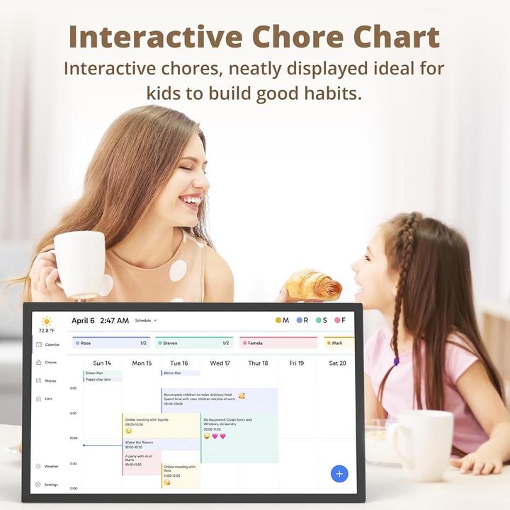 Actual product image Dragon Touch Digital Calendar Chore Card
