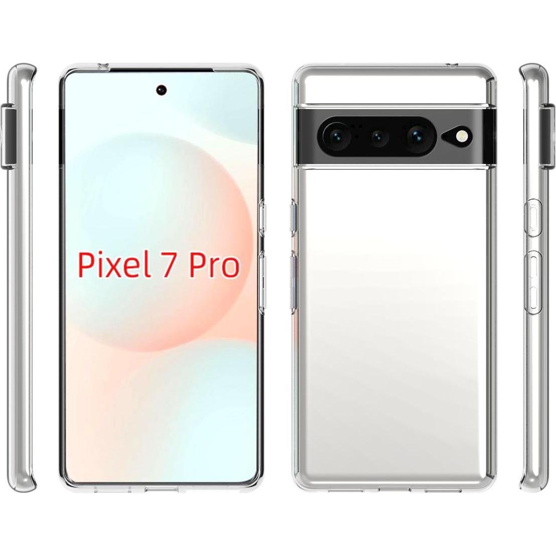Thumbnail - König Design Hülle Handy Schutz für Google Pixel 7 Pro Case Cover Bumper Etuis Transparent (Google Pixel 7 Pro), Smartph...
