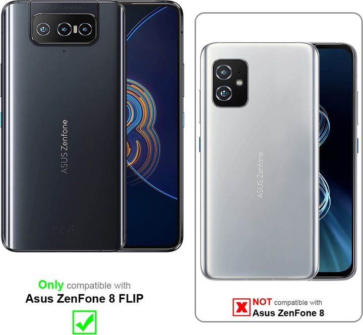 Actual product image Cadorabo Display protection glass (3 Piece, Asus Zenfone 8 Flip)