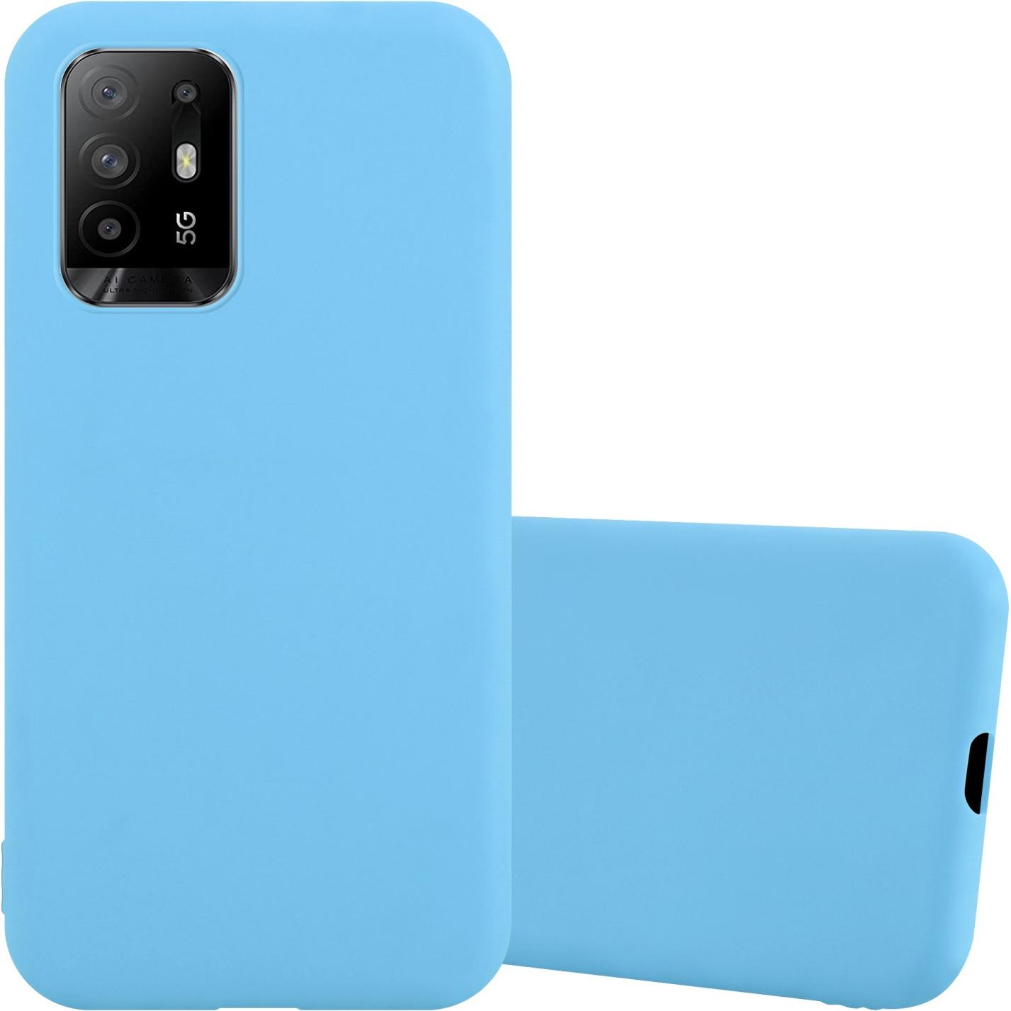 Cadorabo TPU Candy Hülle (Oppo A94 5G), Smartphone Hülle, Blau