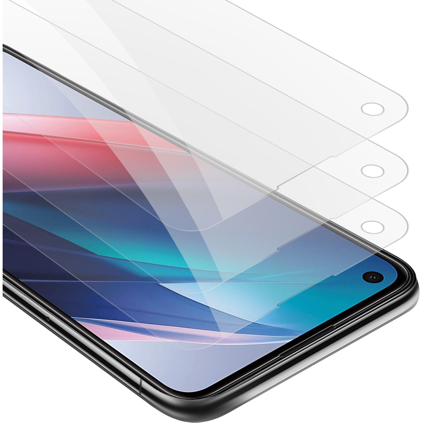 Cadorabo Displayschutzglas (3 Stück, Oppo Find X3 Lite), Smartphone Schutzfolie, Transparent