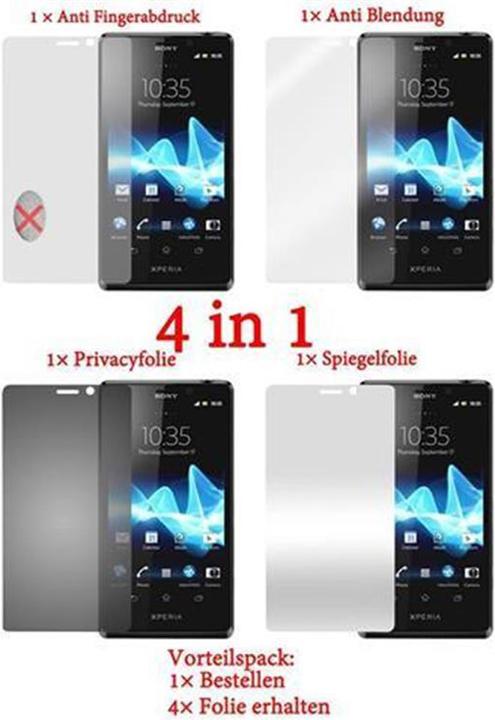 Produktbild Cadorabo 4x Schutzfolie (1 Stück, Sony Xperia T)