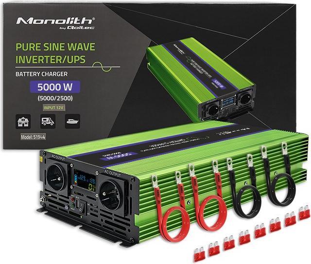 Actual product image Qoltec 51944 Pure Sine Wave Inverter