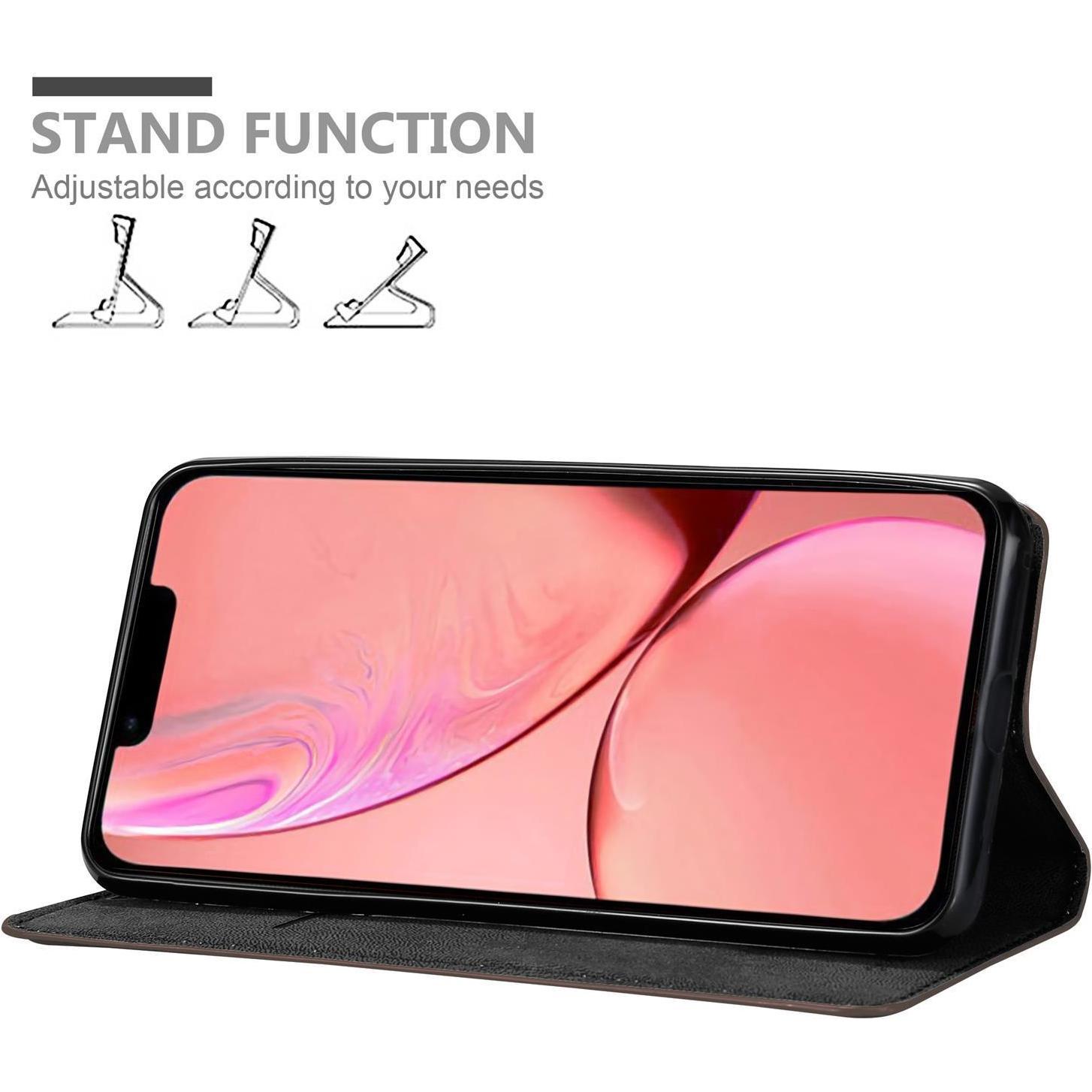 Thumbnail - Cadorabo Book Invis. Magnet Hülle (Apple iPhone 13), Smartphone Hülle, Braun