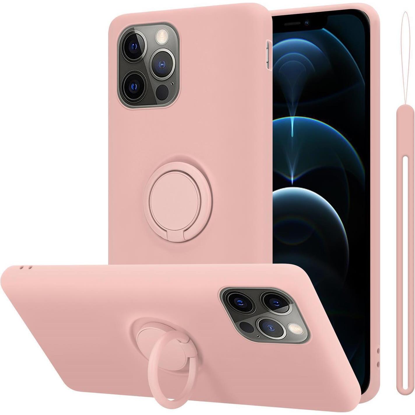 Cadorabo TPU Liquid Ring Silicone Case Hülle (Apple iPhone 13 Pro), Smartphone Hülle, Rosa