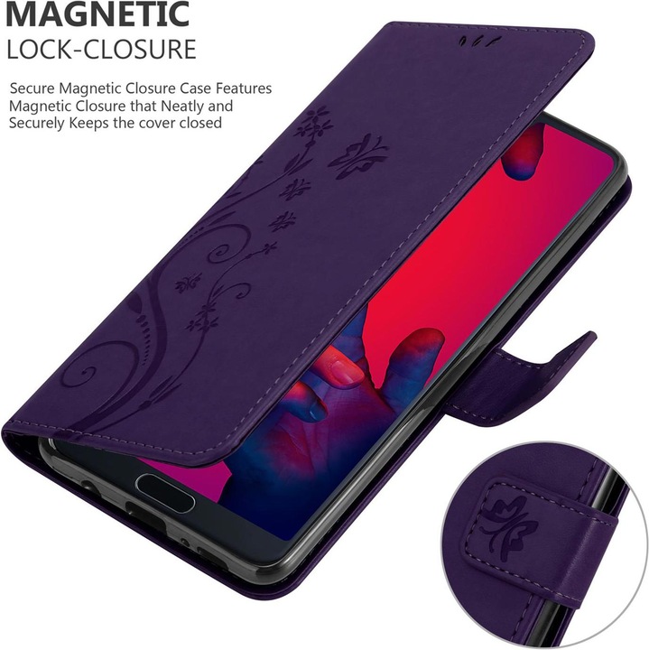 Actual product image Cadorabo Flower Book cover (Huawei P20 Pro, Huawei P20 Plus)