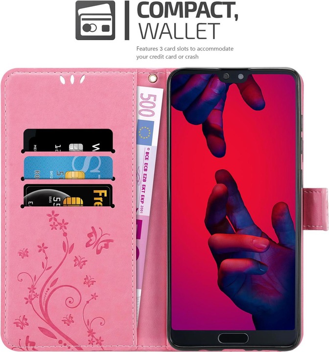 Actual product image Cadorabo Flower Book cover (Huawei P20 Plus, Huawei P20 Pro)