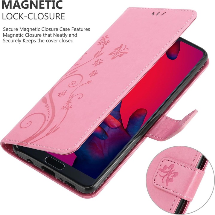 Actual product image Cadorabo Flower Book cover (Huawei P20 Plus, Huawei P20 Pro)