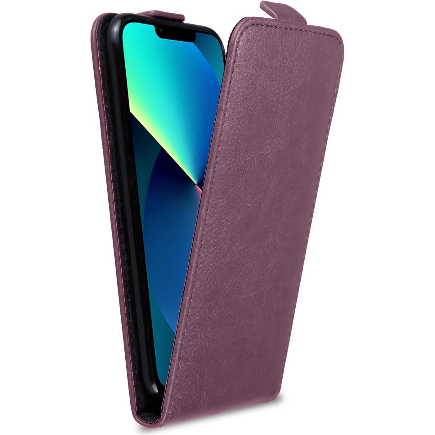 Cadorabo Flip Glatt Hülle (Apple iPhone 13 mini), Smartphone Hülle, Violett
