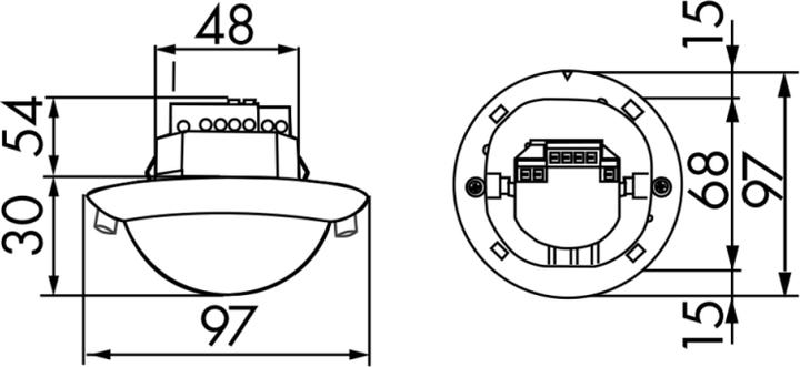 Produktbild BEG Präsenzmelder PD4-M-2C-DUO-UP 92252 RAL9010 LUXOMAT für 2 (12 m)